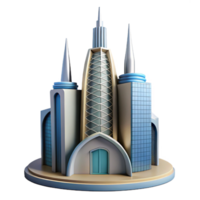 beautiful minimalist Dynamic Skyscraper Design Cutout Iconic Structure premium png