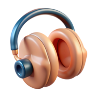 extraordinário contemporâneo orelha com fone de ouvido ouvindo para estrangeiro língua isolado 4k png