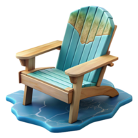 stunning creative Empty Adirondack Chair Facing Lake Isolated genuine png