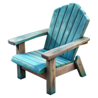 elegant rustic Empty Adirondack Chair Facing Lake Isolated original png