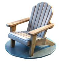 impressive abstract Empty Adirondack Chair Facing Lake Isolated high quality png