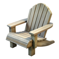 serene rustic Empty Adirondack Chair on Porch Cutout exclusive png