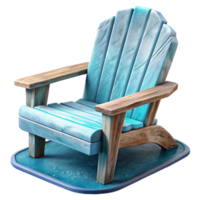 elegant traditional Empty Adirondack Chair Lake View Transparent Background high resolution png