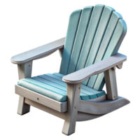beautiful minimalist Empty Adirondack Chair on Porch Cutout premium png