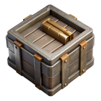 stunning contemporary Empty Ammo Box Top View Transparent Background authentic png