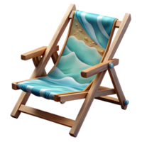 serene artistic Empty Beach Chair Ocean View Transparent genuine png