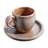 vibrant traditional Empty Coffee Cup and Saucer Transparent premium png