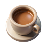 impressive rustic Empty Coffee Cup Top View Isolated Transparent Background premium png