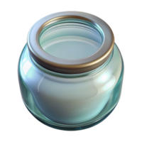 impressive abstract Empty Glass Jar Top View Isolated on Transparent Background exclusive png