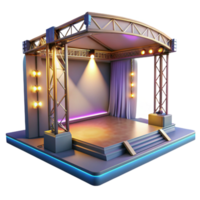 serene traditional Empty Digital Stage Soft Lighting Transparent Background authentic png