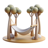 extraordinary modern Empty Hammock Between Two Palm Trees Isolated genuine png