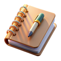 impressive traditional Empty Notebook with Pen Shadow Isolated authentic png