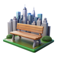 wonderful traditional Empty Park Bench with Autumn Leaves Transparent Background exclusive png