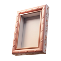 impressive minimalist Empty Picture Frame on White Wall Isolated high resolution png