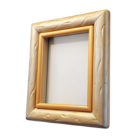 serene abstract Empty Picture Frame on White Wall Isolated high quality png