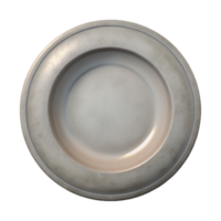 elegant creative Empty Plate Top View Isolated Element detailed png