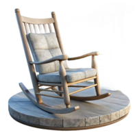 magnificent rustic Empty Rocking Chair Porch View Isolated high resolution png