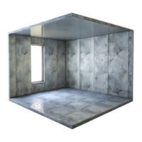 wonderful rustic Empty Room with Grey Walls Transparent high quality png
