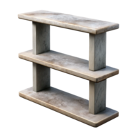 dramatic modern Empty Shelf with Frame Shadow Isolated authentic png