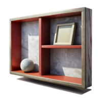 extraordinary rustic Empty Shelf with Frame Shadow Isolated png
