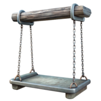 beautiful artistic Empty Swing Hanging From a Tree Transparent Background detailed png