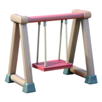 serene artistic Empty Swing Set in Playground Isolated high resolution png