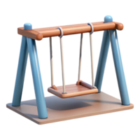 beautiful vintage Empty Swing Set in Playground Isolated genuine png