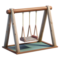 beautiful artistic Empty Swing Set Playground Isolated exclusive png
