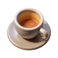 beautiful vintage Empty Teacup Top View Isolated on Transparent Background exclusive png