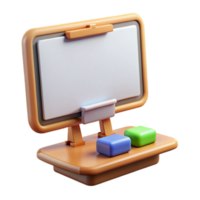 dramatic artistic Empty Virtual Classroom with Whiteboard Transparent Background high quality png