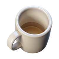 beautiful traditional Empty White Mug Top View Isolated exclusive png