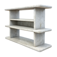 impressive modern Empty White Shelf Front View Isolated high quality png