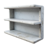 elegant abstract Empty White Shelf Front View Isolated detailed png