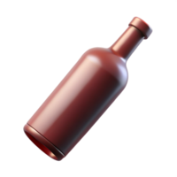 elegant rustic Empty Wine Bottle Levitating Horizontally Cutout premium png
