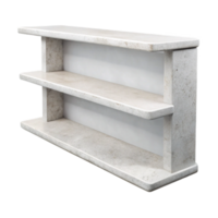extraordinary vintage Empty White Shelf Side View Transparent Background original png
