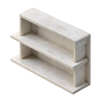 magnificent minimalist Empty White Shelf Top View Transparent Background png