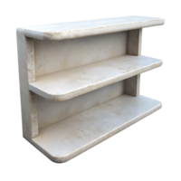 elegant traditional Empty White Shelf Front View Isolated detailed png