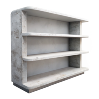 beautiful minimalist Empty White Shelf Front View Isolated professional png