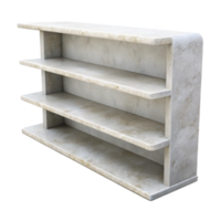impressive modern Empty White Shelf Side View Transparent Background exclusive png