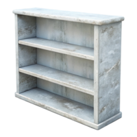 vibrant classic Empty White Shelf Front View Isolated professional png