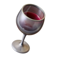 elegant abstract Empty Wine Glass Top Down View Isolated Element png