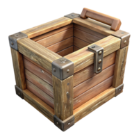 impressive classic Empty Wooden Box with Lid Transparent Background original png