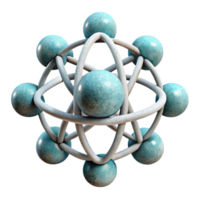 impressive creative Entangled Atoms Molecular Structure Diagram Isolated high resolution png