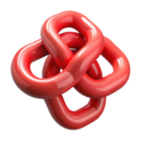 dramatic abstract Entangled Particles Chain Formation Red Links Cutout Element premium png