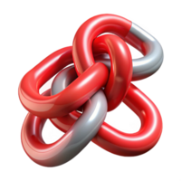 elegant classic Entangled Particles Chain Formation Red Links Cutout Element high resolution png