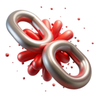 elegant creative Entangled Particles Chain Reaction Red Burst Cutout Element authentic png