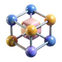 serene minimalist Entangled Qubits Interaction Diagram Transparent Background professional png