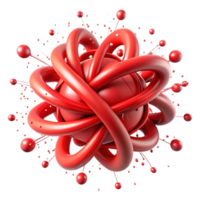 impressive artistic Entangled Particles Repulsion Effect Red Antimagnetism Cutout Element professional png