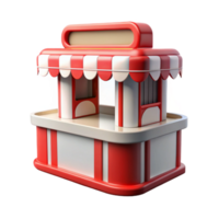 vibrant rustic Event Ticket Booth Red and White Cutout Element high quality png