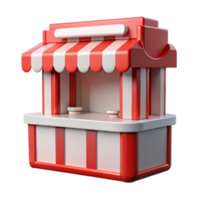 serene contemporary Event Ticket Booth Red and White Cutout Element high resolution png